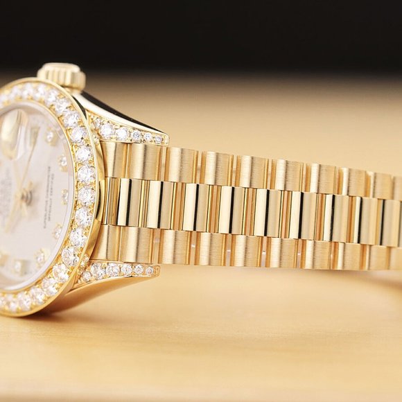 Rolex President 18k Gold Ladies Watch w/ factory box + hang tag!! - Picture 3 of 9